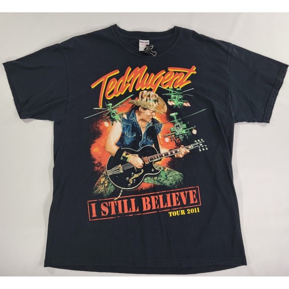 Jerzees Other - Ted Nugent 2011 I Still Believe Concert Shirt 2 Sided Tour Dates Men's Sz XL EUC